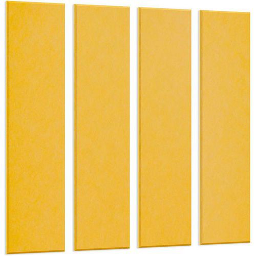 Jeu de 4 panneaux muraux en feutre PET acoustique jaune - Smit Visual