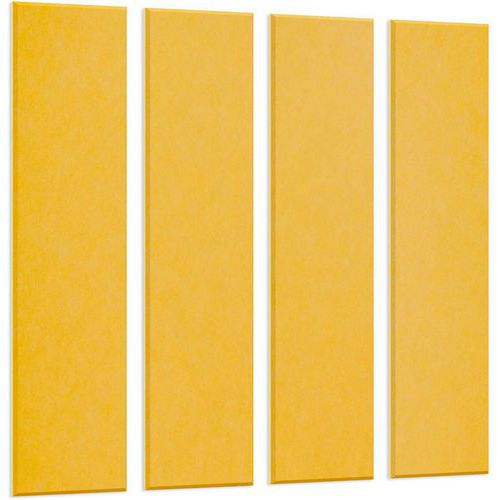 Jeu de 4 panneaux muraux en feutre PET acoustique jaune - Smit Visual