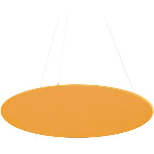 Panneau de plafond rond en feutre PET acoustique jaune - Smit Visual