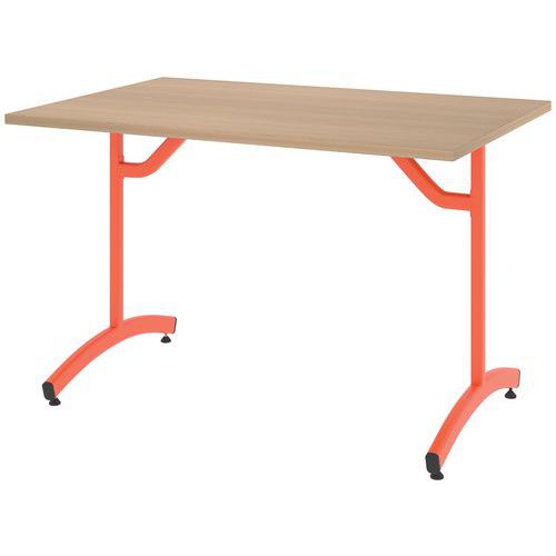 Table Tim 160 x 80 cm - dégagement latéral - plateau stratifié ABS