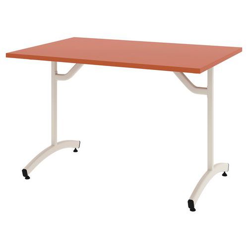 Table Tim 180 x 80 cm - dégagement latéral - plateau stratifié ABS