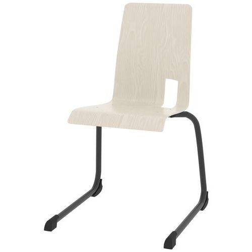 Chaise coque Soda piètement luge acier Rodet