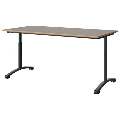 Table Malibu 160x80 cm réglable T3/T6 DL - stratifié alaisé - Manutan Expert