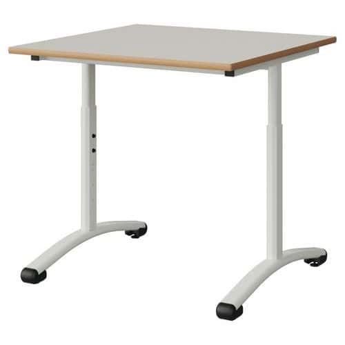Table Malibu 80x80 cm réglable T3/T6 -DL-  stratifié alaisé - Manutan Expert