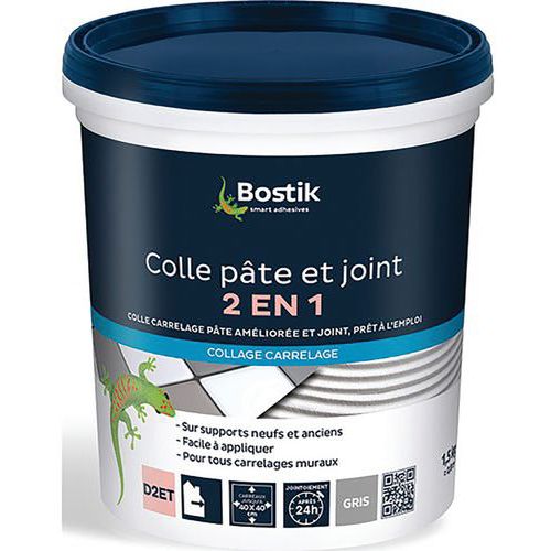 Colle Et Joint Gris 1.5Kg Pae Bostik - Bostik