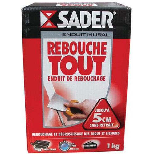 Enduit Rebouche Tout Poudre 1Kg Sader - Sader