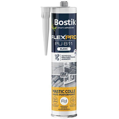 Mastic Colle Flexpro Pu811 Blanc 300Ml - Bostik