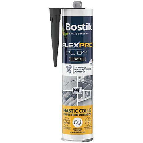 Mastic Colle Flexpro Pu811 Noir 300Ml - Bostik
