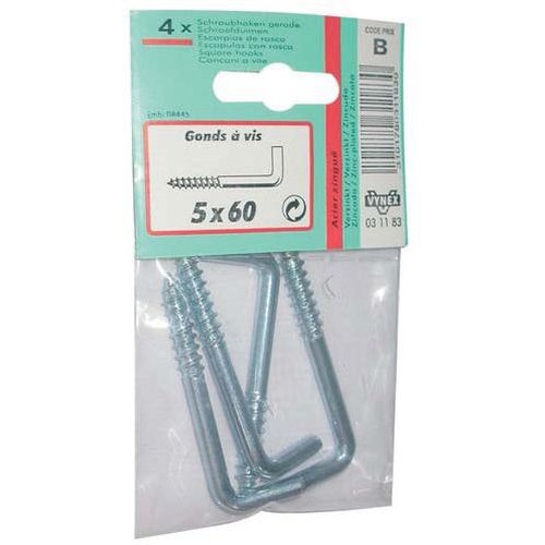 Gond A Vis Zingue 6X80 Sc X2 - Vynex Gond A Vis Zingue 6X80 Sc X2 - Vynex