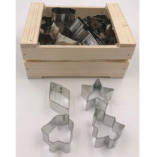 Decoupoirs Ass. Inox X18 Caisse Bois - Patisse Decoupoirs Ass. Inox X18 Caisse Bois - Patisse