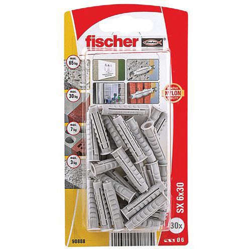 Cheville Nylon Collerette Sx 6X30 K Nv - Fischer Fixation Cheville Nylon Collerette Sx 6X30 K Nv - Fischer Fixation