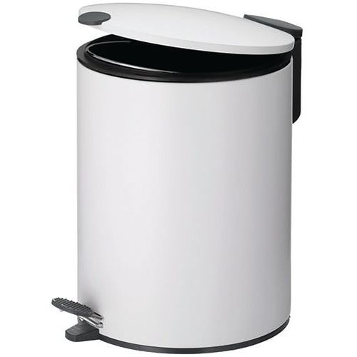 Poubelle Mats 5L Metal Blanc - Kela