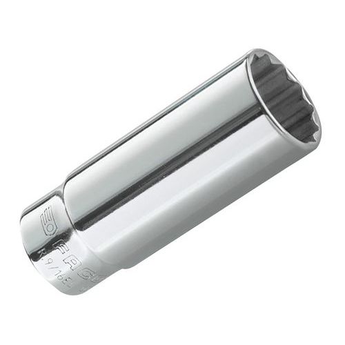 Douille en pouce 1/4 longue - 12 pans - Capacité 1/4 à 3/8