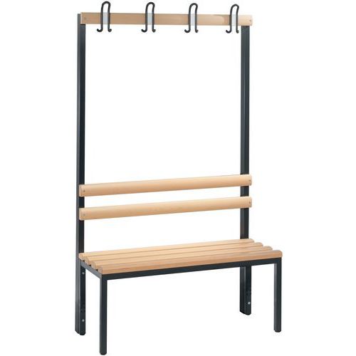 Banc bois à patères CP - 4 à 8 patères - Simple face - CP