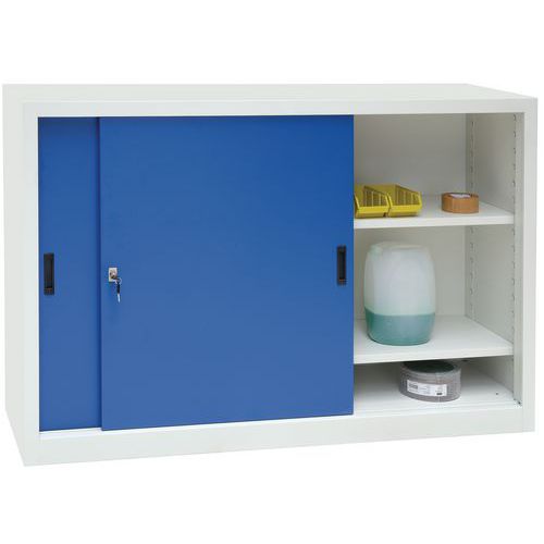 Armoires basses à portes coulissantes CH - Largeur 150 cm - Manutan