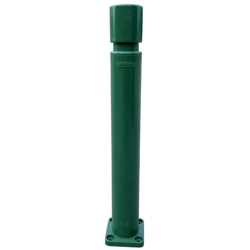 Poteau à mémoire de forme - Tête cylindrique - À platine - Ø 80 mm - H 800 mm Poteau à mémoire de forme - Tête cylindrique - À platine - Ø 80 mm - H 800 mm