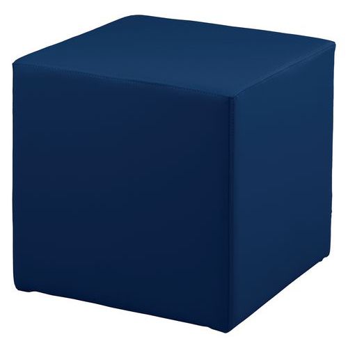 Pouf Cubo rigide 45 x 45 cm tissu simili cuir Spouf