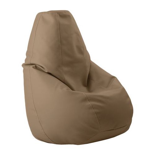 Pouf Bin souple tissu simili cuir Spouf