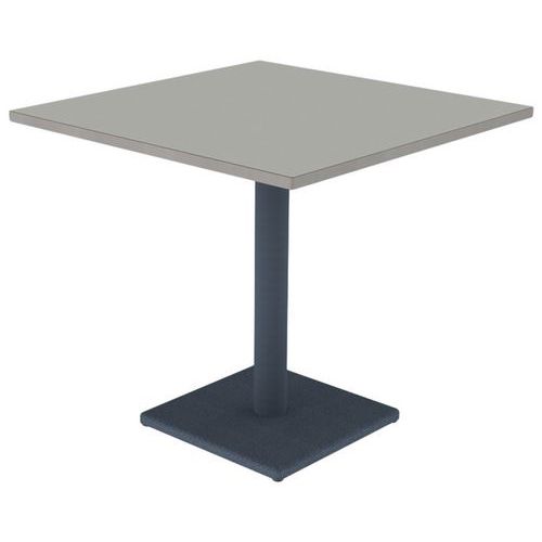 Table Menorca 80 x 80 cm T6 plateau ép. 24 mm stratifié alaisé Mobidecor