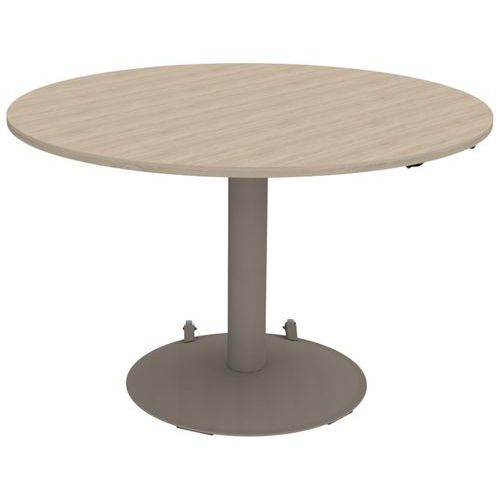 Table Mano mobile ronde Ø120 cm hauteur réglable plateau stratifié ABS Mobidecor