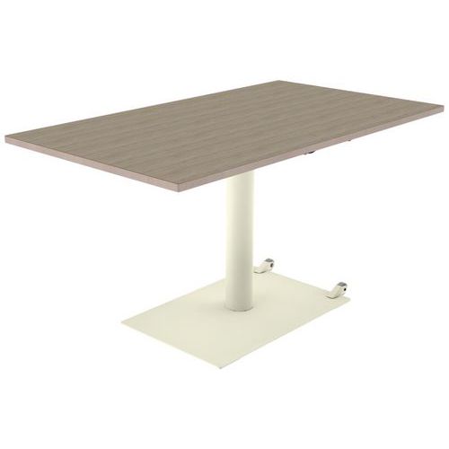 Table Mano mobile rectangulaire hauteur réglable plat stratifié alaisé Mobidecor