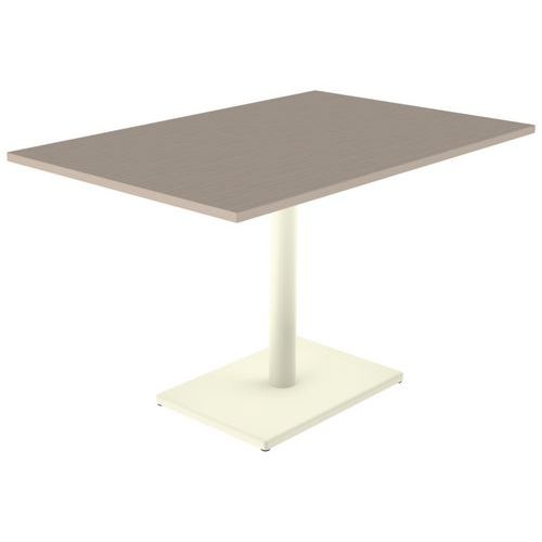 Table Menorca T6 rectangulaire prof 80 cm plateau ép. 24 mm strat. ABS