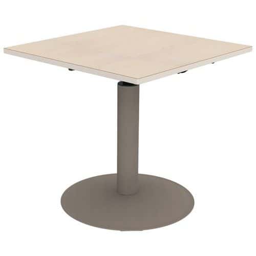 Table Mano 80 x 80 cm hauteur réglable plateau stratifié alaisé