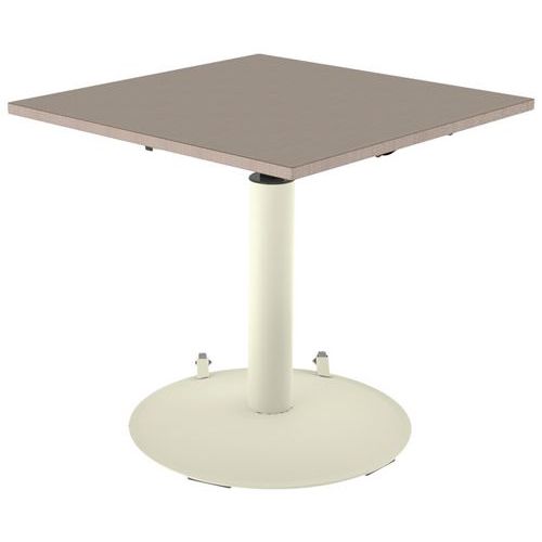 Table Mano mobile 80 x 80 cm hauteur réglable plateau stratifié alaisé Mobidecor