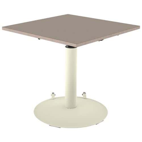 Table Mano mobile 80 x 80 cm hauteur réglable plateau stratifié alaisé