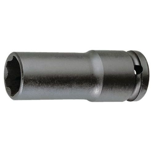 Douilles impact 3/4 longues parois fines 6 pans métriques