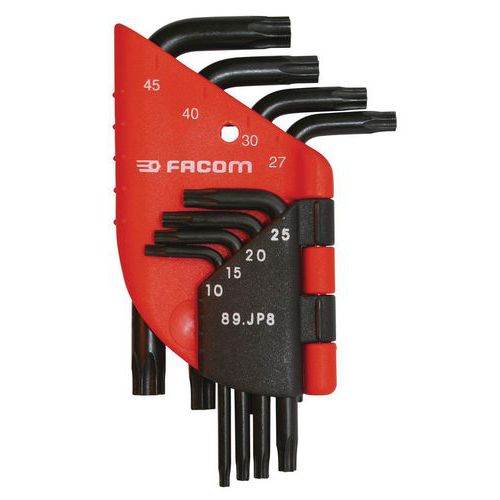 Jeux de clés mâles coudées Torx® en étui