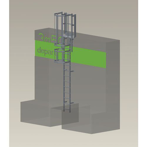 Kit complet échelle à crinoline - Hauteur 3,50 m - Tubesca
