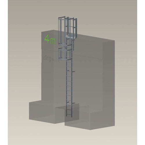 Kit complet échelle à crinoline - Hauteur 4,25 m - Tubesca