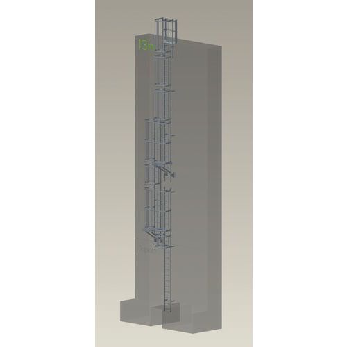 Kit complet échelle à crinoline - Hauteur 13,25 m - Tubesca