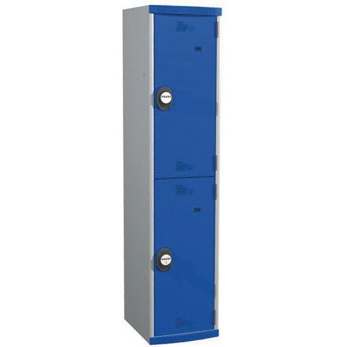 Vestiaire 2 cases Seamline Optimum® - 1 colonne 400 mm socle - Acial
