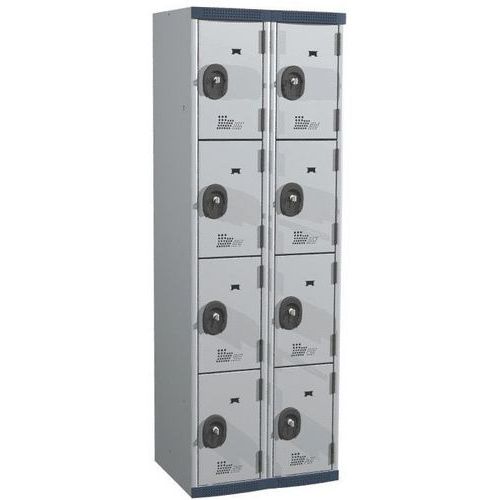 Vestiaire 8 cases Seamline Optimum® - 2 colonnes 300 mm socle - Acial