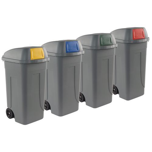 Conteneur de Tri sélectif avec couvercle - Poignée ergonomique -100 L Conteneur de Tri sélectif avec couvercle - Poignée ergonomique -100 L