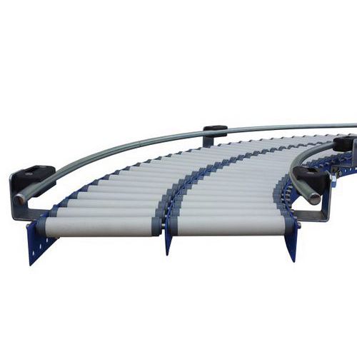 Micro convoyeur gravitaire - À rouleaux PVC Ø 20 mm longueur 150 mm