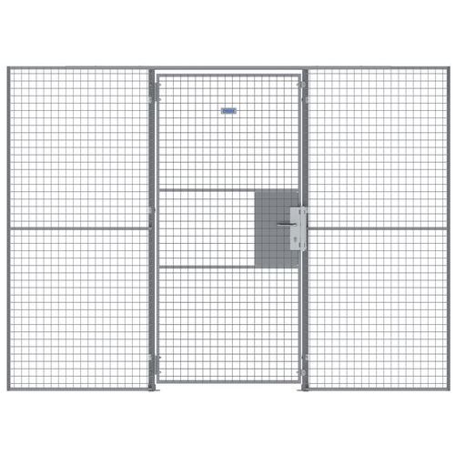 Porte battante pour cloison grillagée UX 450 - Avec serrure à clé Porte battante pour cloison grillagée UX 450 - Avec serrure à clé