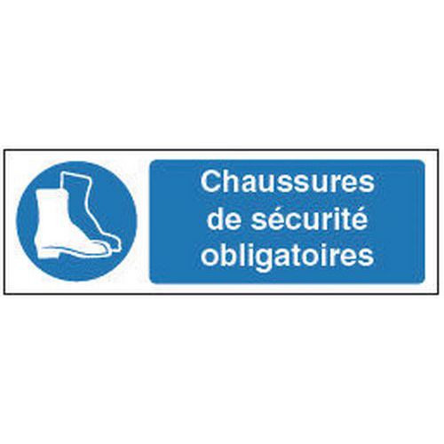 Panneau d'obligation - Port de chaussures de sécurité obligatoire - Rigide