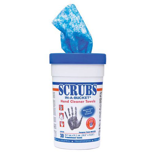 Lingettes nettoyantes des mains et outils SCRUBS®