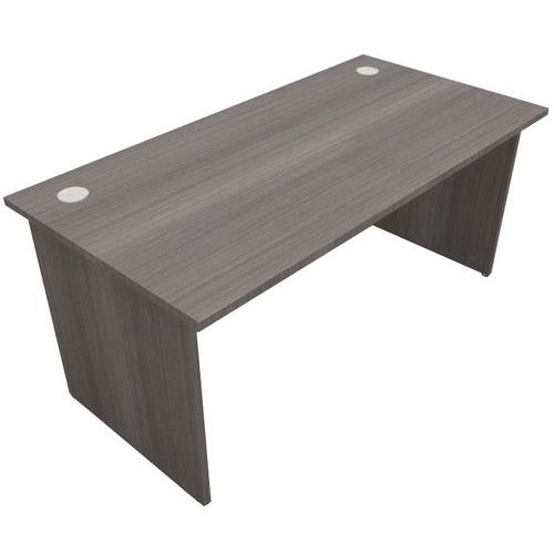 Bureau droit - Piétement panneau - Cèdre - Manutan Bureau droit - Piétement panneau - Cèdre - Manutan