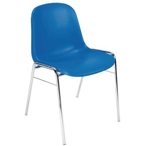 Chaise Coque - Piétement chromé - Manutan