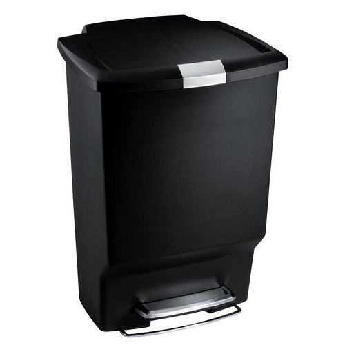 Poubelle rectangulaire en plastique Step Can 45L