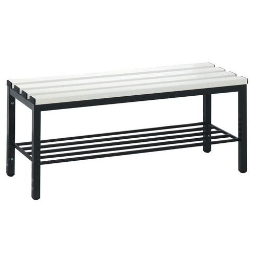 Banc vestiaire PVC - avec grille chaussures - CP