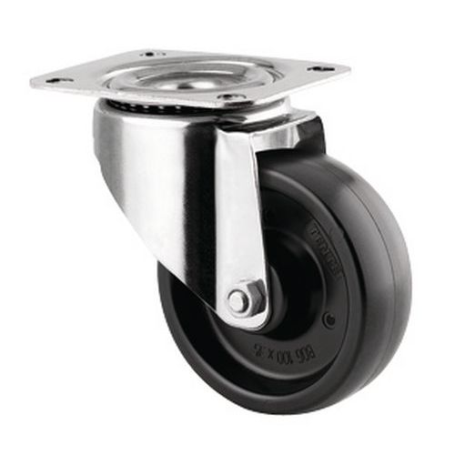 Roulette pivotante à platine -  Haute température - Force 100 à 125 kg