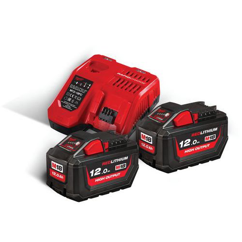 Pack batterie NRJ 18V 12 Ah Red Li-ion système M18 + 1 batterie M12 60Ah