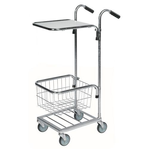 Mini-chariot de bureaux avec tablette et panier - Kongamek