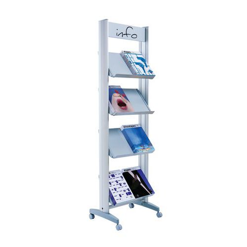 Présentoir mobile - Aluminium - Paperflow