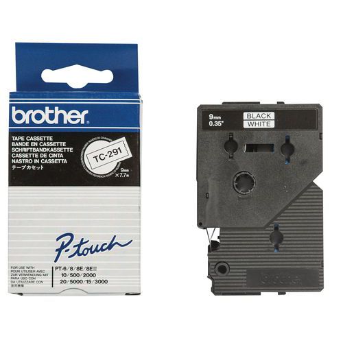 Cassette de ruban pour étiqueteuses Brother - Largeur 9 mm